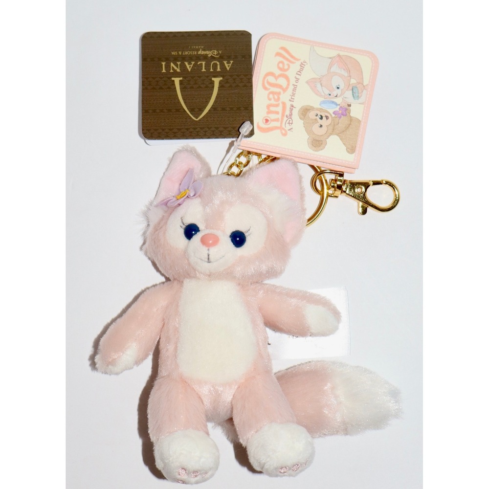 Disney Aulani LinaBell Pink Plush Bag Charm Friend of Duffy Pink Fox 2026 NWT